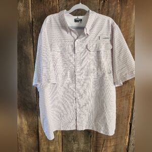 Habit Men's Grey Solar Factor Button Front  Vented Fishing Shirt Size 2XL